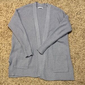 Blue-Gray Knit Cardigan